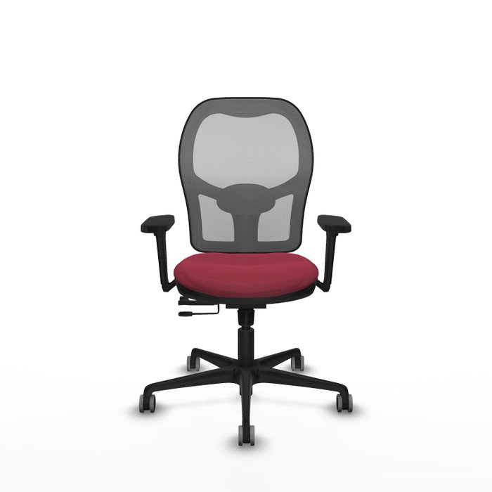 PIQUERAS Y CRESPO Silla de oficina Jorquera Granate y Gris con mecanismo Sincro/Traslack