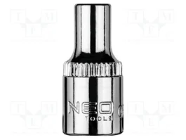NEO TOOLS Llave de vaso 6-angulos HEX 4mm 1/4 pulgada 25mm