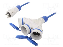 KEL Prolongador de alimentación H07BQ-F 3G1,5mm2 25m azul