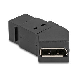 DeLOCK 67154 Módulo Keystone Mini DisplayPort Hembra a DisplayPort Hembra 45° 8K 30 Hz Negro