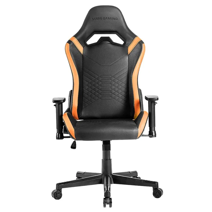 Mars Gaming MGC-PRO Silla Gamer Negra con Detalles Naranjas Mars Gaming MGC-PRO Silla Gamer Negra con Detalles Naranjas