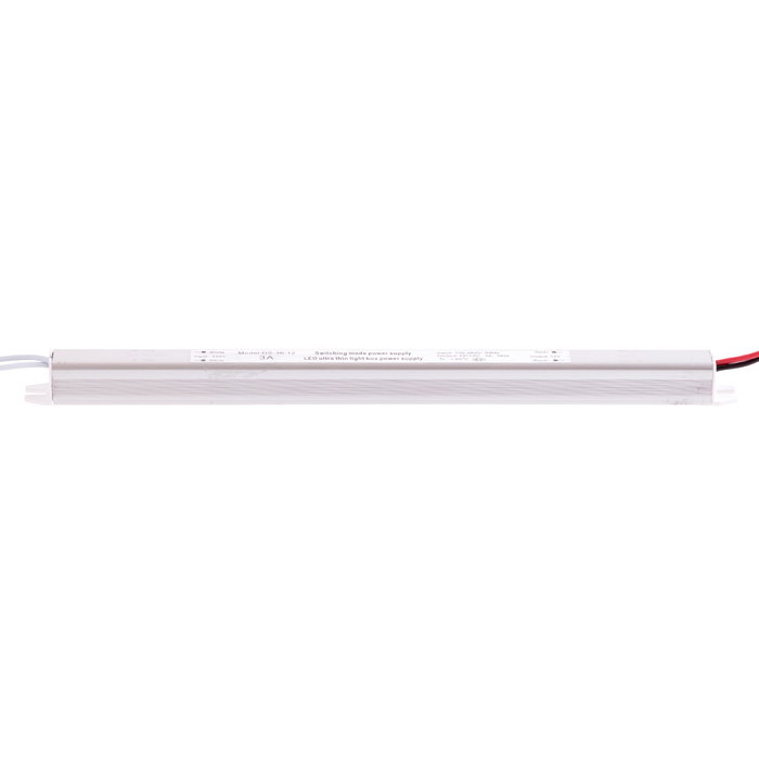 Transformador LED Ultrafina 36W 12VDC 110V-220V/AC IP20
