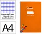 Liderpapel Cuaderno espiral Pautaguía A4 tapa dura naranja