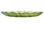 DKD Home Decor Plato Dalia Verde Oscuro Cristal 26 x 3 x 26 cm (4 Unidades) Apto Microondas y Lavavajillas