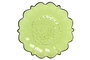 DKD Home Decor Plato Dalia Verde Oscuro Cristal 26 x 3 x 26 cm (4 Unidades) Apto Microondas y Lavavajillas
