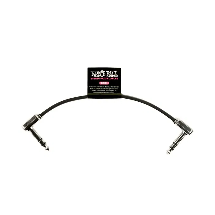 Ernieball Cable Patch Flat Ribbon TRS 6" Negro para Pedalera Ernieball Cable Patch Flat Ribbon TRS 6" Negro para Pedalera
