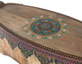 GINER Y COLOMER Banco de Madera de Mango Pintado a Mano Multicolor 40x157x46 cm