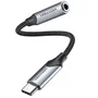 Vention BGMHF Adaptador USB-C Macho a Jack 3.5mm Hembra DAC 5 1m Gris
