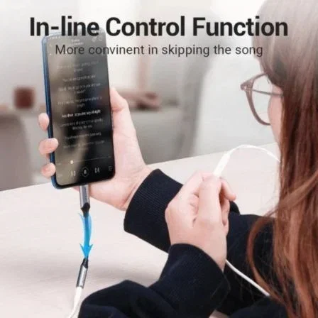 Vention BGMHF Adaptador USB-C Macho a Jack 3.5mm Hembra DAC 5 1m Gris