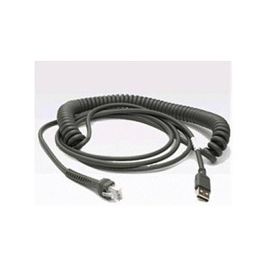 Zebra CBA-U43-S07ZAR Cable USB Blindado de 2,8 m con Conector de Alimentación de 12V Zebra CBA-U43-S07ZAR Cable USB Blindado de 2,8 m con Conector de Alimentación de 12V