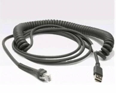 Zebra CBA-U43-S07ZAR Cable USB Blindado de 2,8 m con Conector de Alimentación de 12V Zebra CBA-U43-S07ZAR Cable USB Blindado de 2,8 m con Conector de Alimentación de 12V