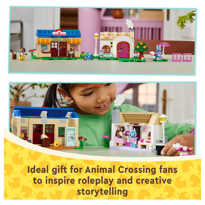 LEGO Animal Crossing Nooks Laden & Sophies Haus 77050 - Juguete de Construcción 535 Piezas, Multicolor para Niños 7+ Años