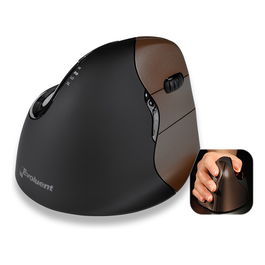 Evoluent Vertical Mouse 4 Small Ratón Vertical Inalámbrico para Diestros con 6 Botones