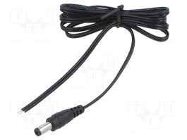 POS Cable de alimentación plano DC 5,5/2,1 de 1m