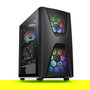 Thermaltake Commander C34 TG ARGB Black Midi Tower PC Negro con Ventana Lateral y Iluminación ARGB