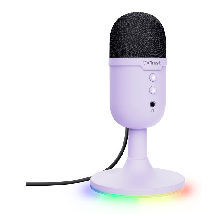 Trust Gaming GXT 234 Yunix Micrófono de superficie Lila/Púrpura con RGB USB-A/3.5mm Trust Gaming GXT 234 Yunix Micrófono de superficie Lila/Púrpura con RGB USB-A/3.5mm
