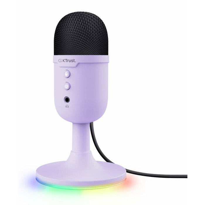 Trust Gaming GXT 234 Yunix Micrófono de superficie Lila/Púrpura con RGB USB-A/3.5mm Trust Gaming GXT 234 Yunix Micrófono de superficie Lila/Púrpura con RGB USB-A/3.5mm