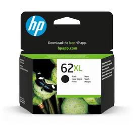 HP Cartucho de tinta 62XL Negro Alto Rendimiento (XL) Original