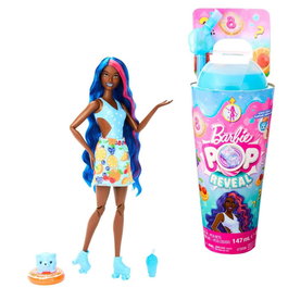 Mattel Muñeca Barbie Pop Reveal con Slime y 8 Sorpresas - Muñeca Articulada Perfumada con Aroma de Frutas, Mascota Blandita y Accesorios, Cambio de Color en Pelo