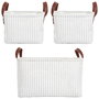 Home Deco Factory Juego De 3 Cestas Blancas Cocooning Scott