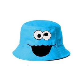 Karactermania Gorro infantil Bu - Gorro tipo pescador para niño con diseño de Monstruo de las Galletas, Talla 8 años, Azul, Algodón