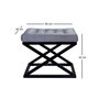 Atelier Del Sofa Pouffe Capraz Black Grey v2 Reposapiés Asiento Mesa Lateral Estructura Metal Tela Poliéster Babyface 50x42x40 cm
