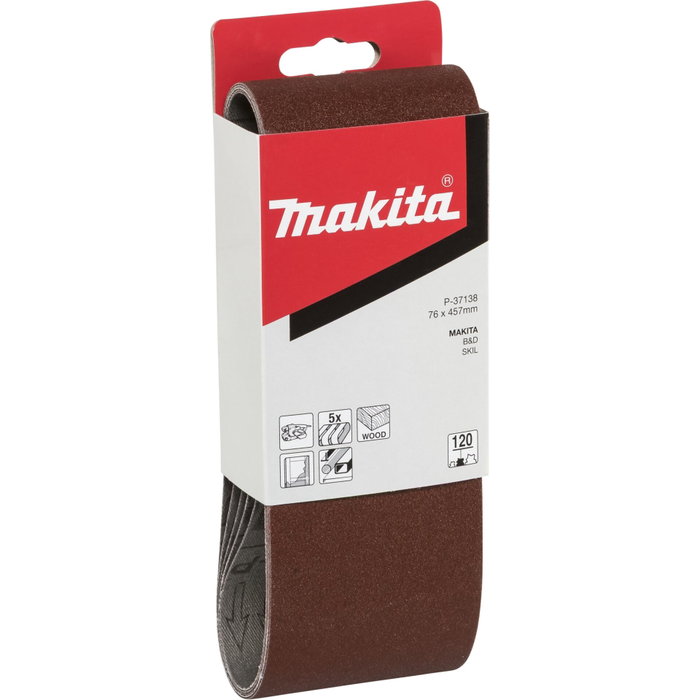 Makita Banda de lijado K120 76x457mm Makita Banda de lijado K120 76x457mm