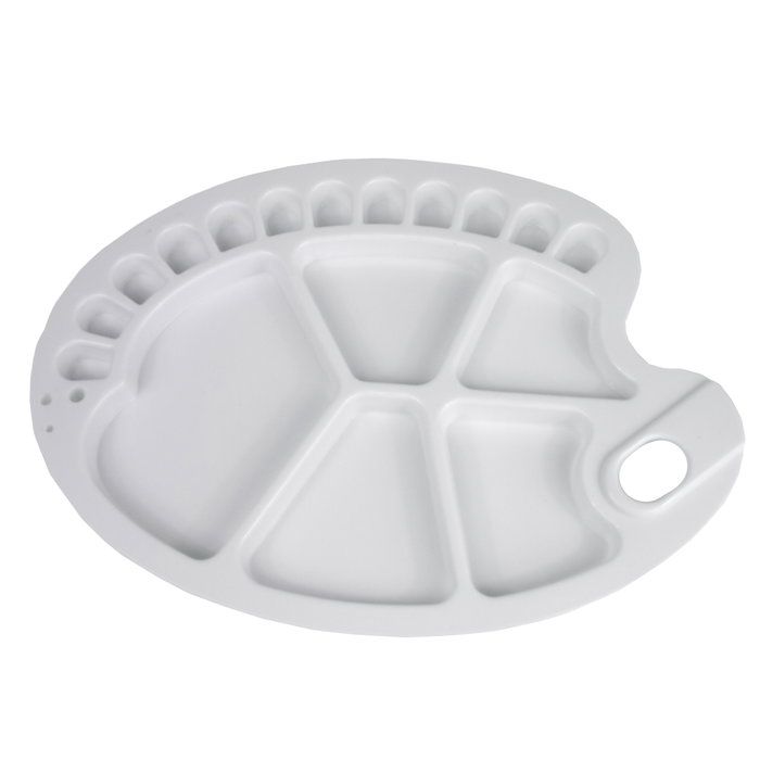 Talens Paleta de Plástico Oval 34x25 cm con 17 Pocillos Talens Paleta de Plástico Oval 34x25 cm con 17 Pocillos
