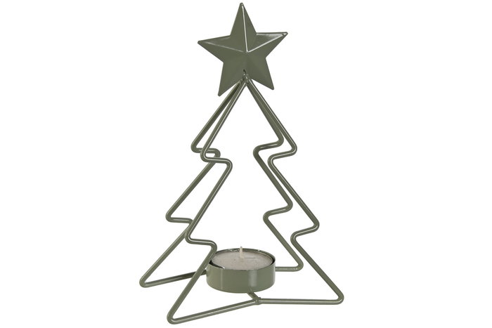 DKD Home Decor Set de 2 Portavelas de Metal Verde Jade y Verde