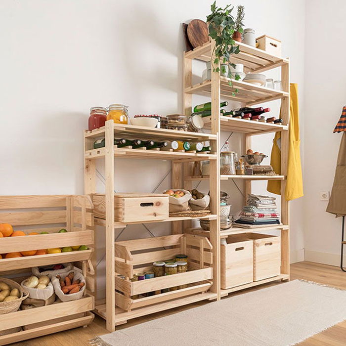 Astigarraga Estantería Evolution 5 Pino Macizo 76.5 x 38.5 x 174.5 cm