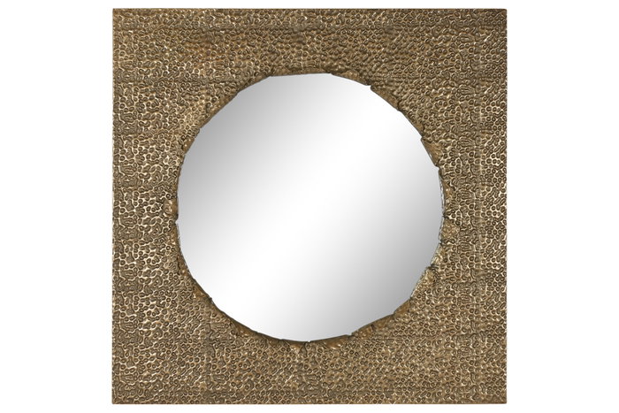 DKD Home Decor Espejo de Metal Dorado 80x80 cm DKD Home Decor Espejo de Metal Dorado 80x80 cm