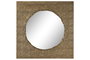 DKD Home Decor Espejo de Metal Dorado 80x80 cm