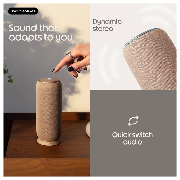 Motorola Moto Sound Flow 30W altavoz portátil Sound by Bose Wi-Fi Bluetooth IP67 taupe Motorola Moto Sound Flow 30W altavoz portátil Sound by Bose Wi-Fi Bluetooth IP67 taupe