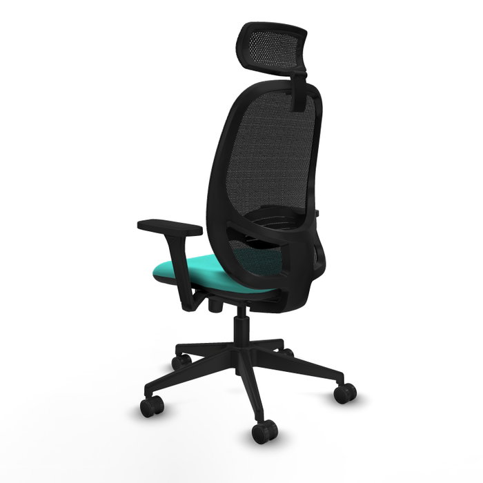 PIQUERAS Y CRESPO Silla de oficina Cilanco con mecanismo Sincro, Turquesa y Negro PIQUERAS Y CRESPO Silla de oficina Cilanco con mecanismo Sincro, Turquesa y Negro
