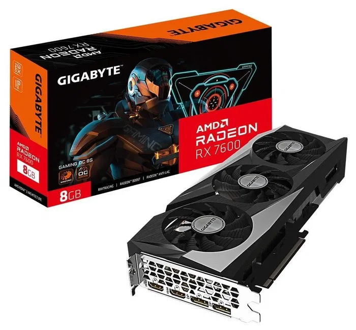Gigabyte Radeon RX 7600 Gaming OC 8GB GDGD6 Gigabyte Radeon RX 7600 Gaming OC 8GB GDGD6