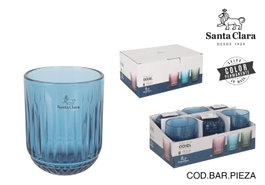 Santa Clara Vaso Odiel Azul, 270 cc (7.5 cm Ancho x 9.5 cm Alto x 7.5 cm Largo) (48 Unidades)