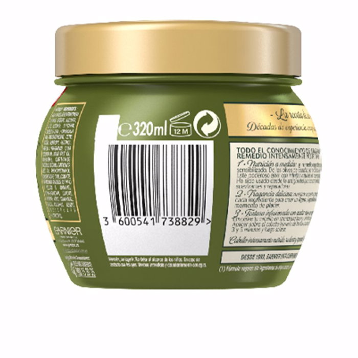 Garnier Fructis Original Remedies Mascarilla Oliva Mítica 300 ml - Mascarilla Nutritiva para Cabello Seco y Sensibilizado con Aceite de Oliva, Vegana, Packaging Sostenible