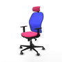 PIQUERAS Y CRESPO Silla de oficina Jorquera Rosa y Azul