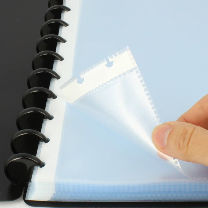 Grafoplás Carpeta 50 Fundas Discos A4 Extraíbles Pp Rígido Opaco Grafo In Negro