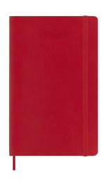 Moleskine DSF218WN3Y26 Agenda Semanal 18 Meses L (13 x 21 cm) 2025-2026 Tapa Blanda Rojo
