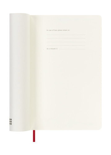 Moleskine DSF218WN3Y26 Agenda Semanal 18 Meses L (13 x 21 cm) 2025-2026 Tapa Blanda Rojo