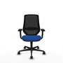 PIQUERAS Y CRESPO Silla de oficina Mardos con Mecanismo Sincro, Azul y Negro