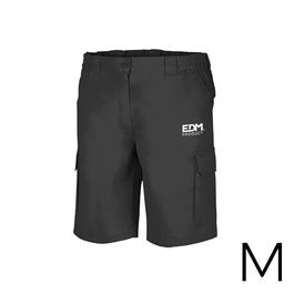 Edm Merchandishing Bermuda Negra Talla M Serigrafiada Algodón Poliéster