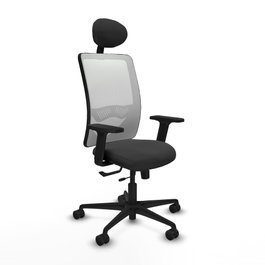 PIQUERAS Y CRESPO Silla de oficina Zulema Sincro/Traslack Gris oscuro y Blanco
