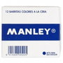 Manley Estuche de 12 Ceras Naranja 60mm