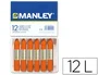 Manley Estuche de 12 Ceras Naranja 60mm