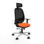PIQUERAS Y CRESPO Silla de oficina Cilanco Naranja y Negro