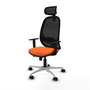PIQUERAS Y CRESPO Silla de oficina Cilanco Naranja y Negro