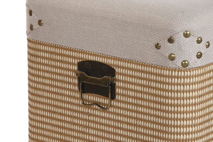 DKD Home Decor Baul Tradicional Beige Natural 80 x 40 x 45 cm Set de 3 DKD Home Decor Baul Tradicional Beige Natural 80 x 40 x 45 cm Set de 3