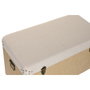 DKD Home Decor Juego de 3 Baúles de Poliéster y Madera Beige